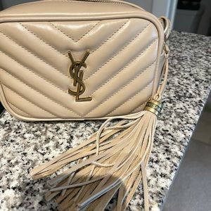 Saint Laurent lou belt bag beige